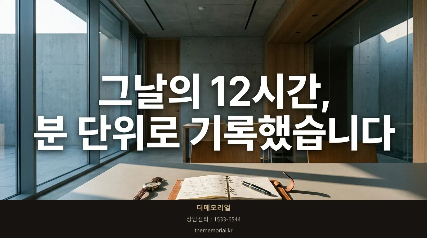 그날의 12시간, 분 단위로 기록해봤습니다 (1일장 실제 후기)