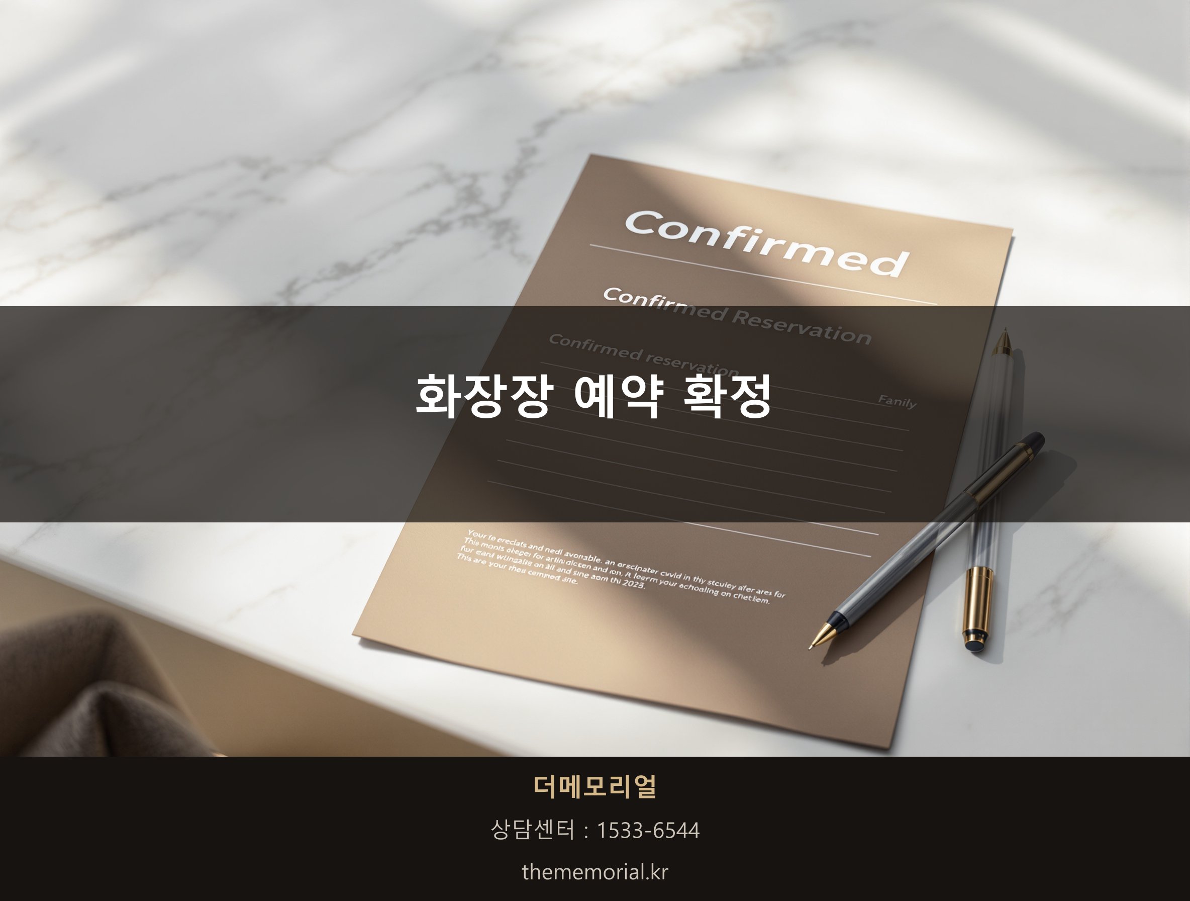 화장장 예약 확인 서류
